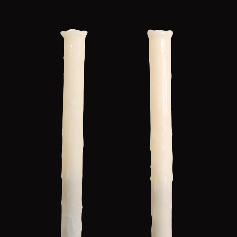 The Premium Beeswax Candle Sleeves (White & Ivory) - Box of 2