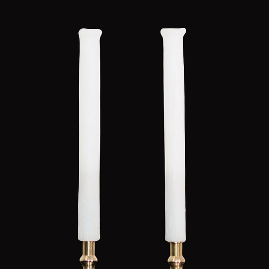 The Premium Beeswax Candle Sleeves (White & Ivory) - Box of 2